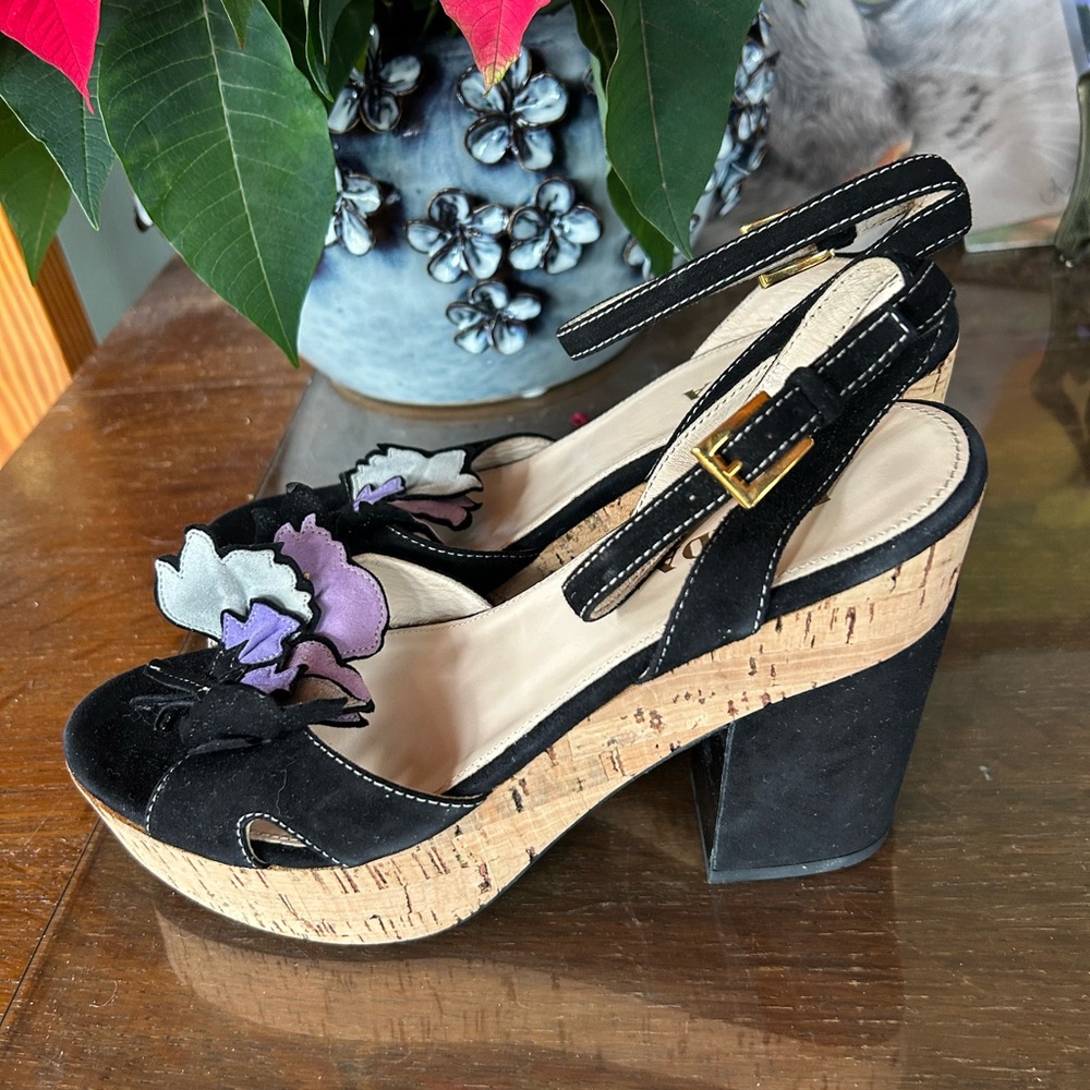 Prada Suede Petunia Heels New EU 39.5